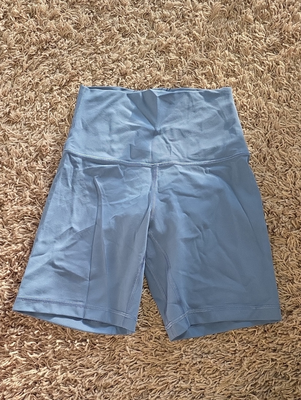lululemon athletica Light Blue High-Waist Bike Shorts